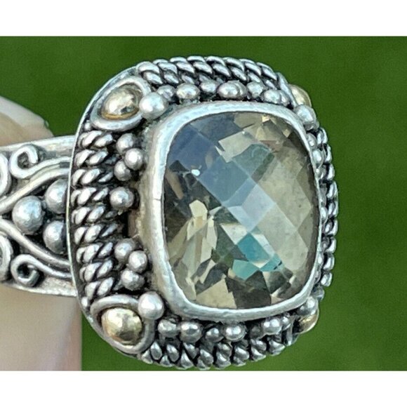 18k Gold and Sterling Silver Ring 925 Size 9.5 BA Bali Suarti Vintage - Picture 3 of 10